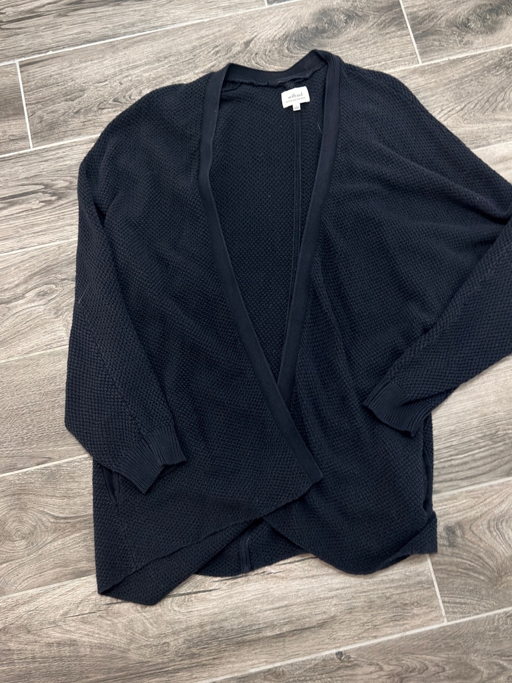 Talula Willow & Clay Open-Front Black Knit Cardigan Sweater - Picture 2 of 10